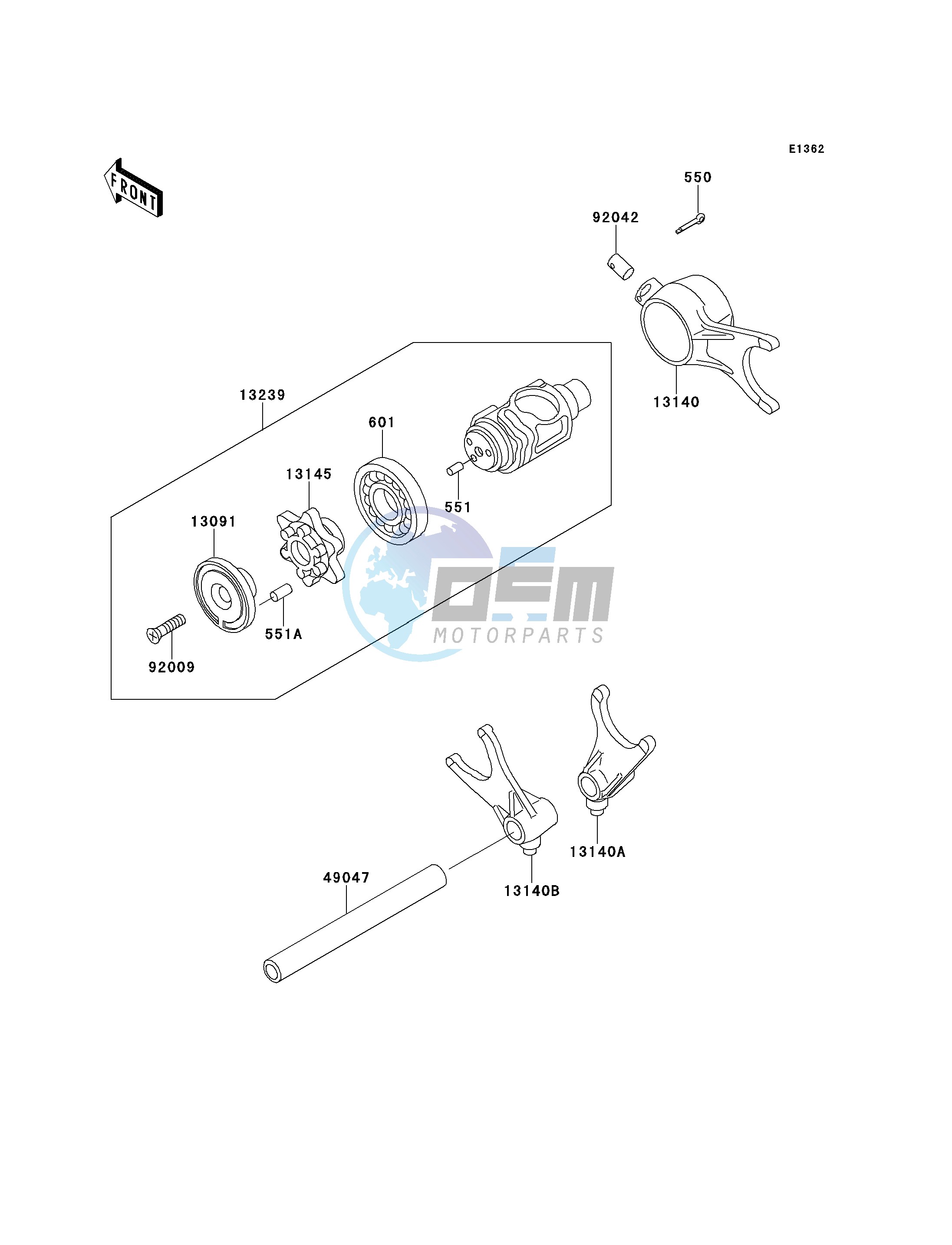 GEAR CHANGE DRUM_SHIFT FORK-- S- -