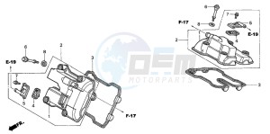 VTR1000F FIRE STORM drawing CYLINDER HEAD COVER