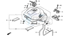 CBR900RR drawing FUEL TANK (CBR900RRY,1/RE1)