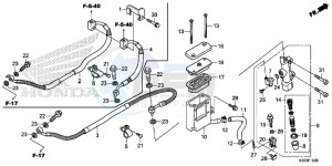 CBR300RF CBR300R Europe Direct - (ED) drawing REAR BRAKE MASTER CYLINDER