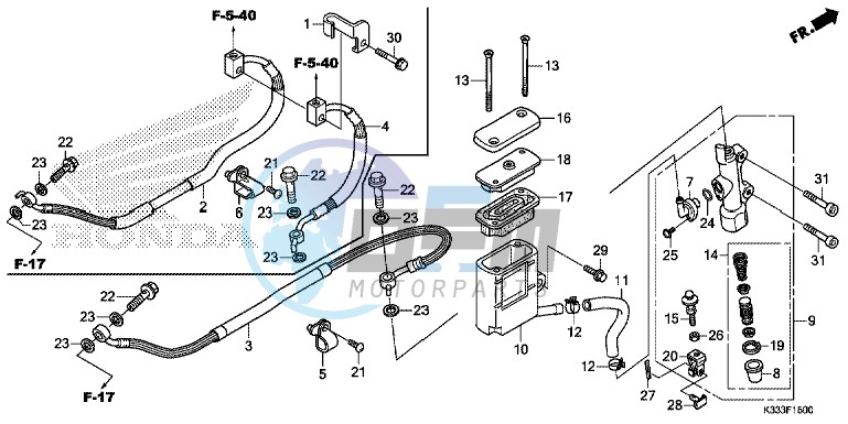 REAR BRAKE MASTER CYLINDER