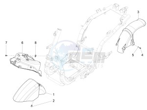 Fly 50 4T 2V 25-30Km/h drawing Wheel housing - Mudguard