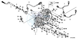 TRX420TED TRX420 Europe Direct - (ED) drawing REAR CRANKCASE COVER