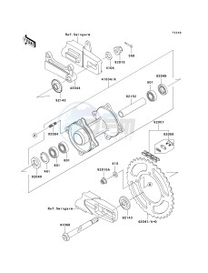 KX 85 A [KX85 MONSTER ENERGY] (A6F - A9FA) A8F drawing REAR HUB