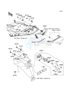 ZZR1400_ABS ZX1400FCF FR GB XX (EU ME A(FRICA) drawing Taillight(s)