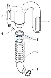 Super Hexagon 125 gtx 12 inch drawing Belt cooling tube - Intake tube