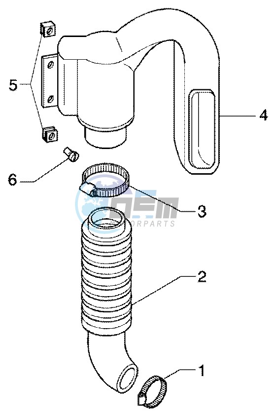 Belt cooling tube - Intake tube