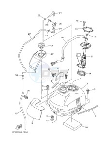 XP500 TMAX T-MAX 530 (2PWL) drawing FUEL TANK