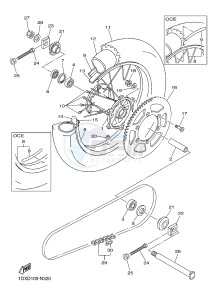 WR450F (1DXD 1DXB 1DXC 1DXE) drawing REAR WHEEL