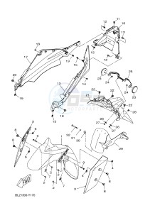 YP125RA X-MAX 125 ABS (BL21 BL21 BL21 BL21) drawing FENDER