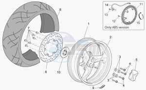 Breva V 1100 IE IE drawing Rear wheel