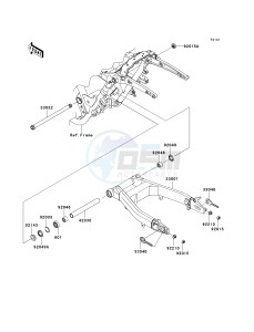 VN 1700 B [VULCAN 1700 VOYAGER ABS] (9FA) B9FA drawing SWINGARM