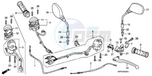 CBR125RWA Europe Direct - (ED / WH) drawing HANDLE LEVER/SWITCH/CABLE (CBR125RW7/RW9/RWA)