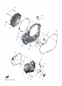 YZ450F (BHR2) drawing CRANKCASE COVER 1