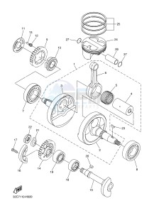 WR250R (32DR) drawing CRANKSHAFT & PISTON