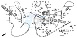 SH150D9 Europe Direct - (ED / KMH 2ED) drawing HANDLE LEVER/SWITCH/CABLE (SH125D9/150D9)