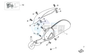 Scarabeo 50 2t e2 (eng. piaggio) drawing Exhaust pipe