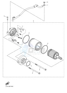 YZF-R1M 998 R1 (2KS1 2KS2) drawing STARTING MOTOR