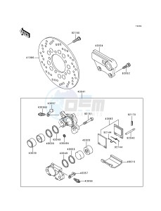 ZX 750 P [NINJA ZX-7R] (P1-P4) [NINJA ZX-7R] drawing REAR BRAKE