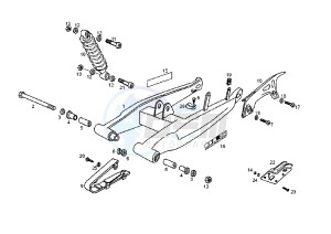 SENDA R X-RACE - 50 cc drawing REAR ARM