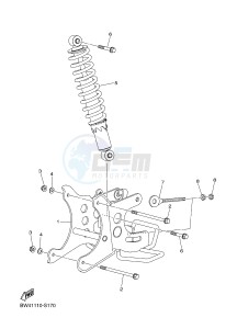 YFZ50 (BW47) drawing REAR ARM