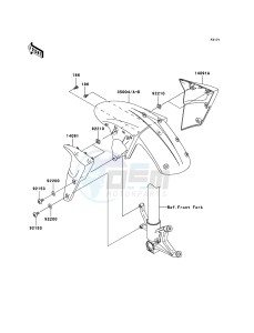 NINJA ZX-10R ZX1000D7F FR GB XX (EU ME A(FRICA) drawing Front Fender(s)