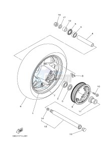 XP500 T-MAX 530 (59CM) drawing REAR WHEEL