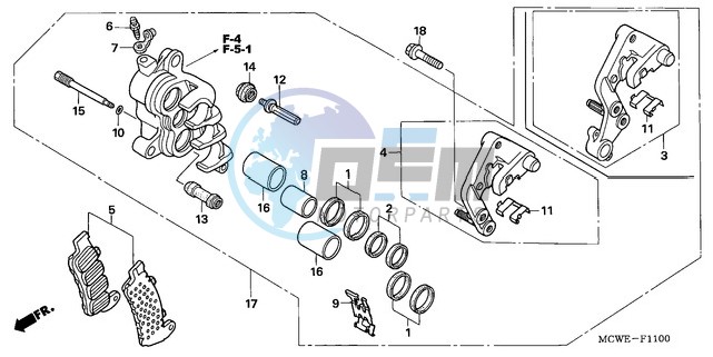 R. FRONT BRAKE CALIPER