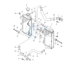 YZ F 450 drawing RADIATOR AND HOSE