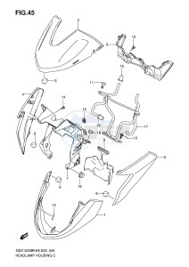 GSX1300BK (E2) drawing HEADLAMP HOUSING (MODEL K8 K9)