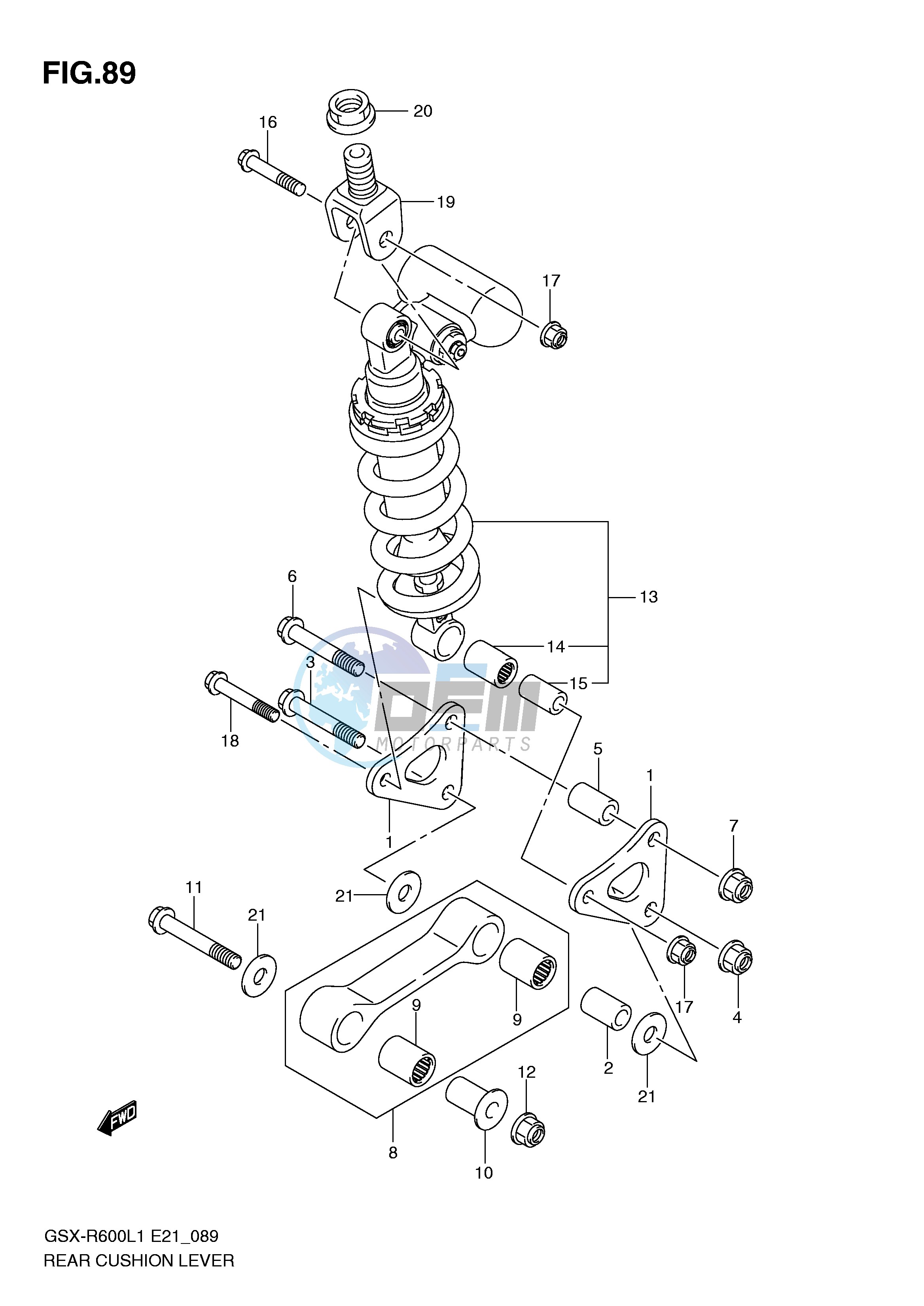 REAR CUSHION LEVER (GSX-R600UFL1 E21)