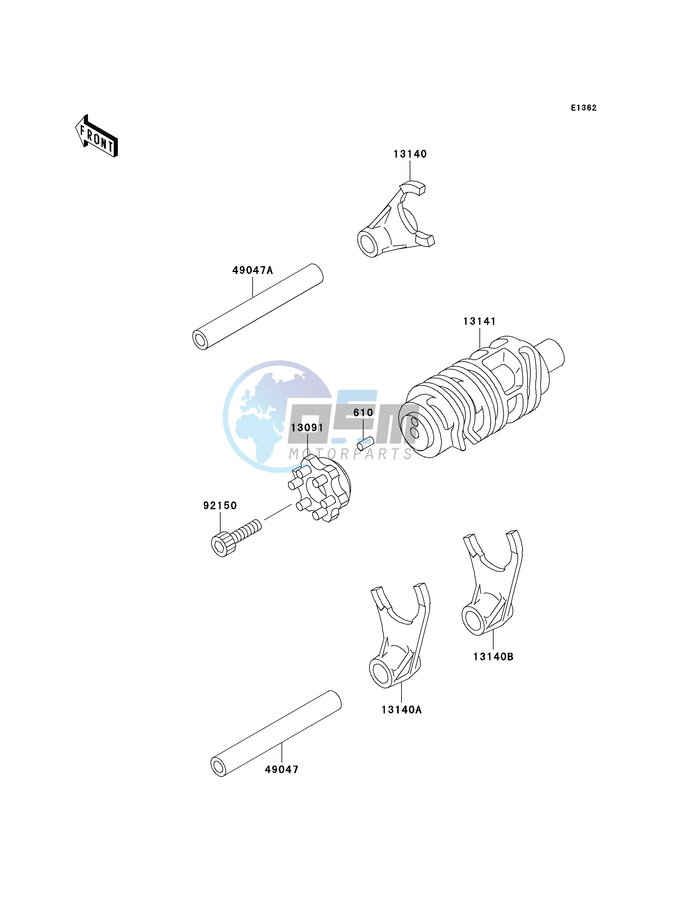 GEAR CHANGE DRUM_SHIFT FORK-- S- -