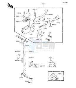 KX 125 B [KX125] (B1-B2) [KX125] drawing FRONT MASTER CYLINDER