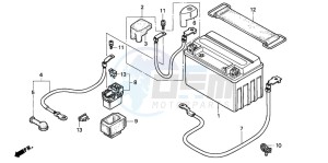 CBR900RR FIRE BLADE drawing BATTERY