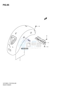 VLR1800 (E3-E28) drawing REAR FENDER (VLR1800L1 E33)