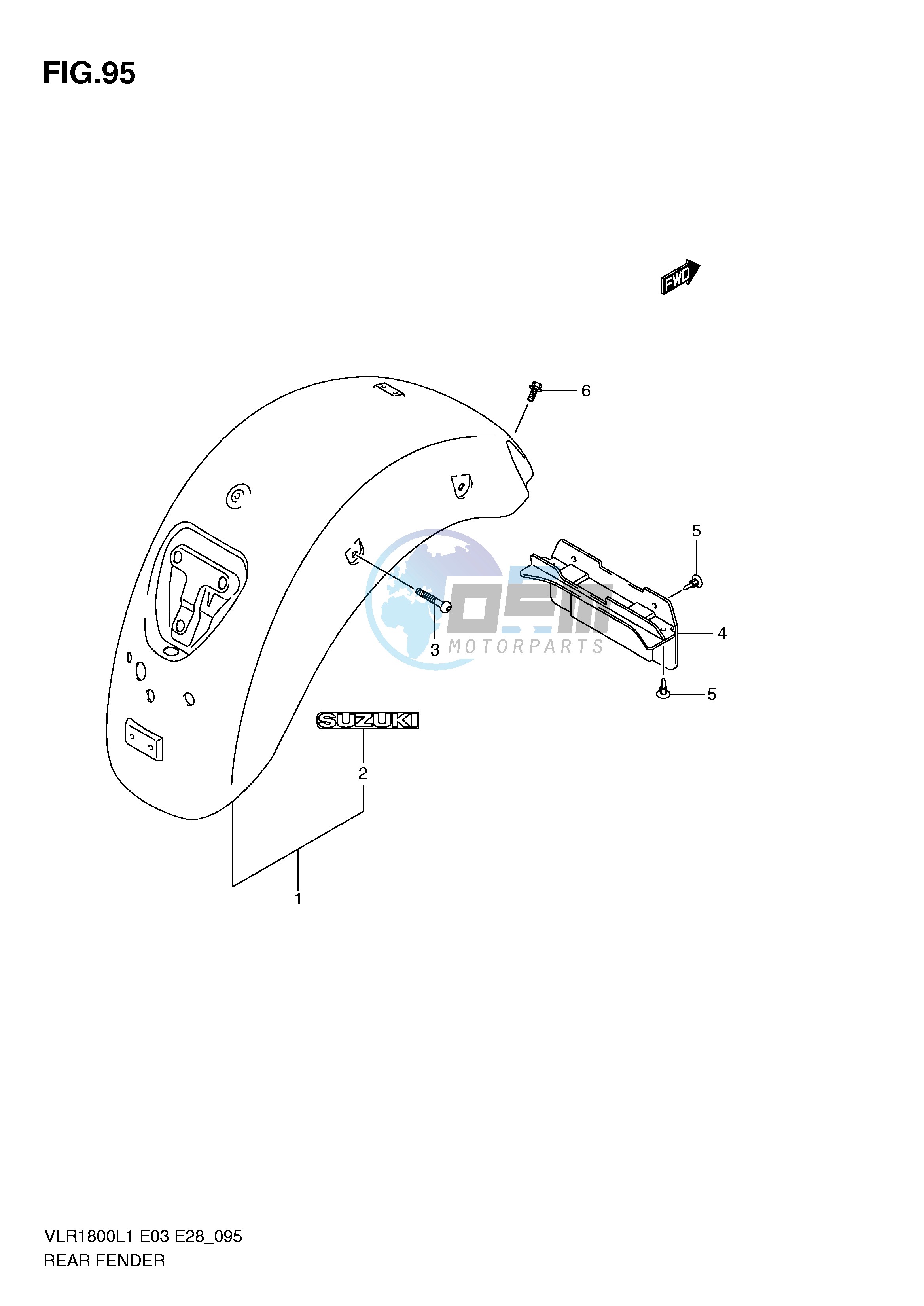 REAR FENDER (VLR1800L1 E33)