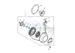 YFM X WARRIOR 350 drawing STARTER ASSY