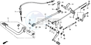 VT1100C2 drawing PEDAL (VT1100CV)