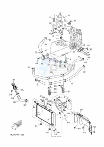 YP400RA XMAX 400 ABS (BL16) drawing RADIATOR & HOSE