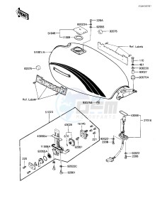 KZ 550 M [LTD SHAFT] (M1) [LTD SHAFT] drawing FUEL TANK