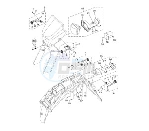 XT R BRA 125 drawing HEADLAMPS AND BLINKERS