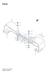 AN400 (E3-E28) Burgman drawing KNUCKLE COVER (AN400ZAL1 E33)