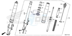 VFR1200XF CrossTourer - VFR1200X 2ED - (2ED) drawing FRONT FORK