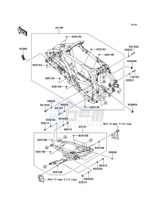 KFX450R KSF450BCS EU drawing Frame