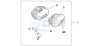 CBF600NA drawing STANDARD PANNIER SET - EXCALIBUR GRAY MET