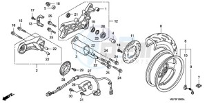 FJS400D9 ED / 2ED drawing REAR WHEEL