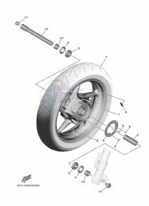 XP560D-A TMAX TECH MAX (B7ME) drawing FRONT WHEEL