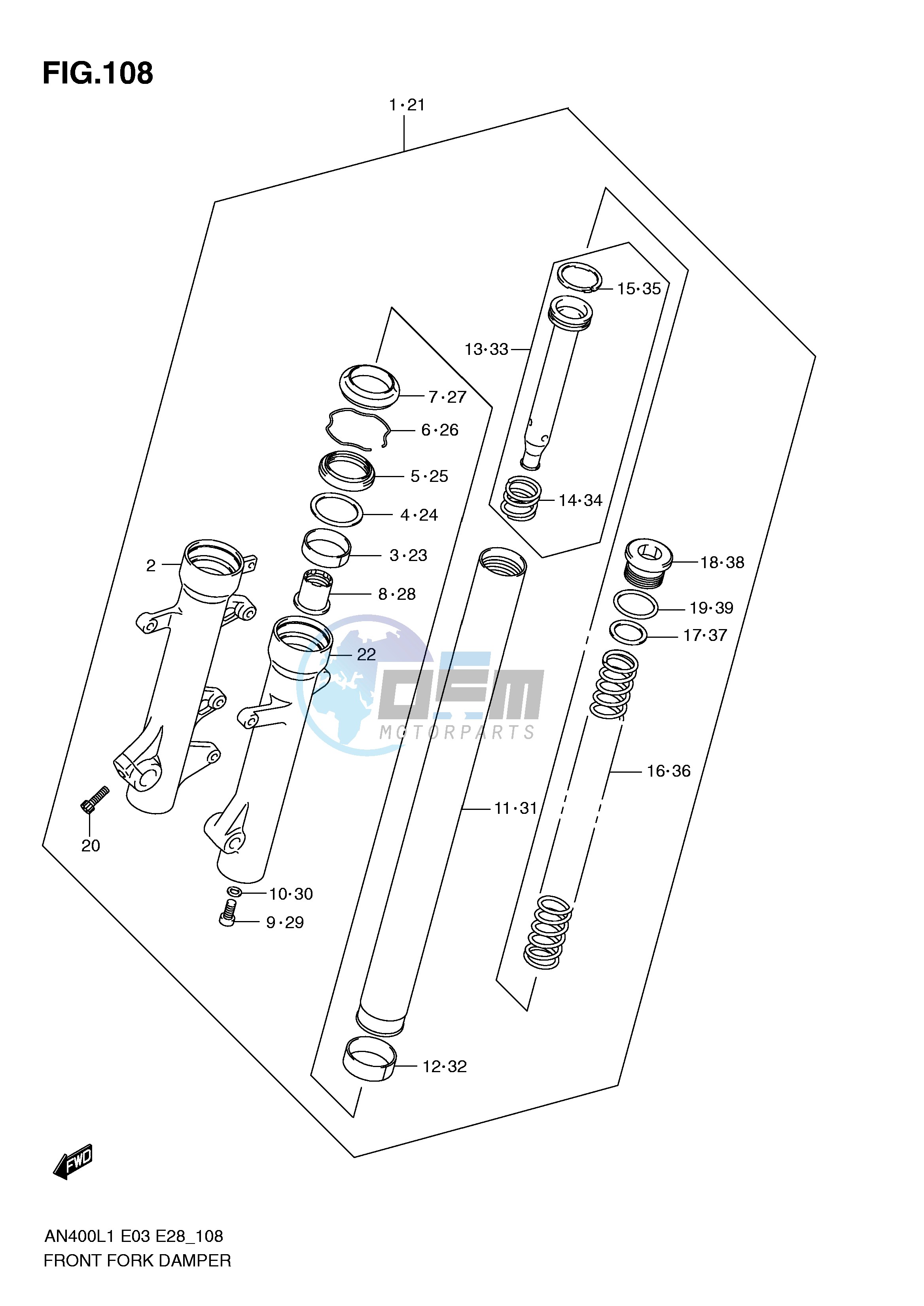 FRONT FORK DAMPER (AN400L1 E33)