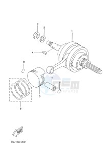 YP250R X-MAX 250 (2DL8 2DL8 2DL8 2DL8) drawing CRANKSHAFT & PISTON