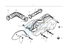 X9 200 drawing Air Cleaner